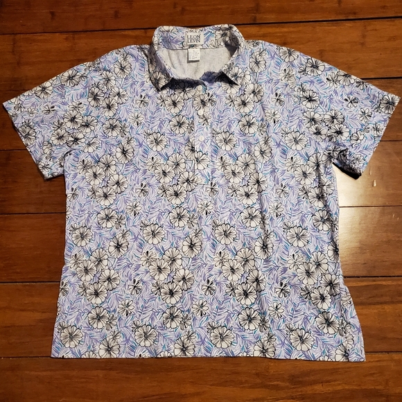 Larry Levine Tops - Leon Levin Womens Button Down Shirt